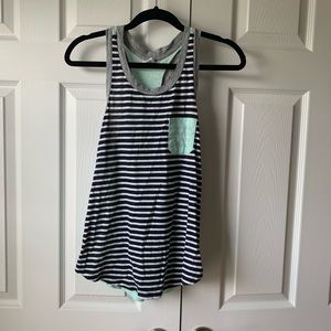 VS Pink Striped Tank Top